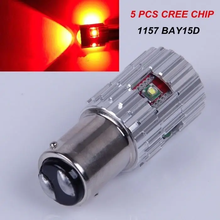 

Par 380 P21/5W BAY15D 1157 RED 21 SMD LED STOP TAIL BRAKE LIGHT BULBS Cree Chip Car Lighting Error Free