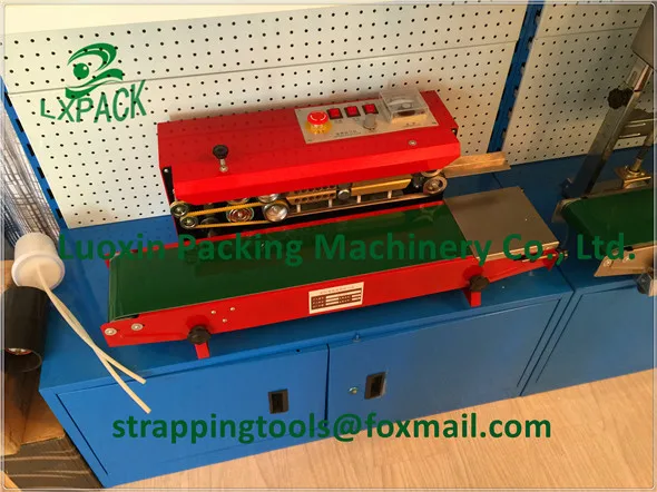 LX-PACK Lowest Factory Prices Continuous plastic bag sealing machine date code heat shrinking sealer,impulse sealer adding gas