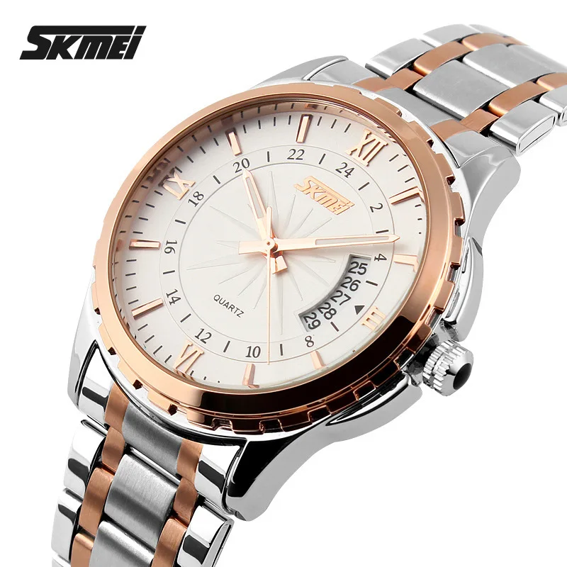 

2017 Watches men luxury brand Skmei quartz watch men full steel wristwatches dive 30m Fashion sport watch relogio masculino