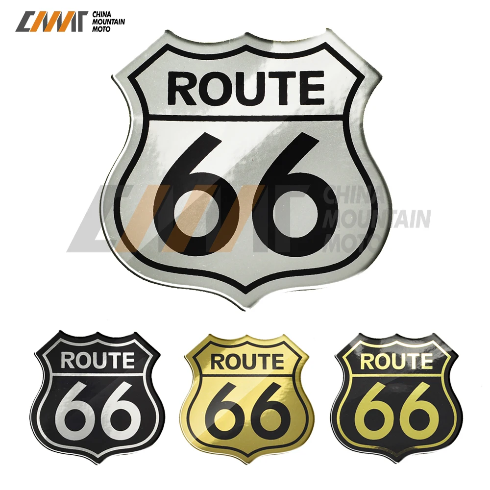 3D Motorcycle Decal America US Route 66 Sticker Car Tail Sticker for Moto ATV