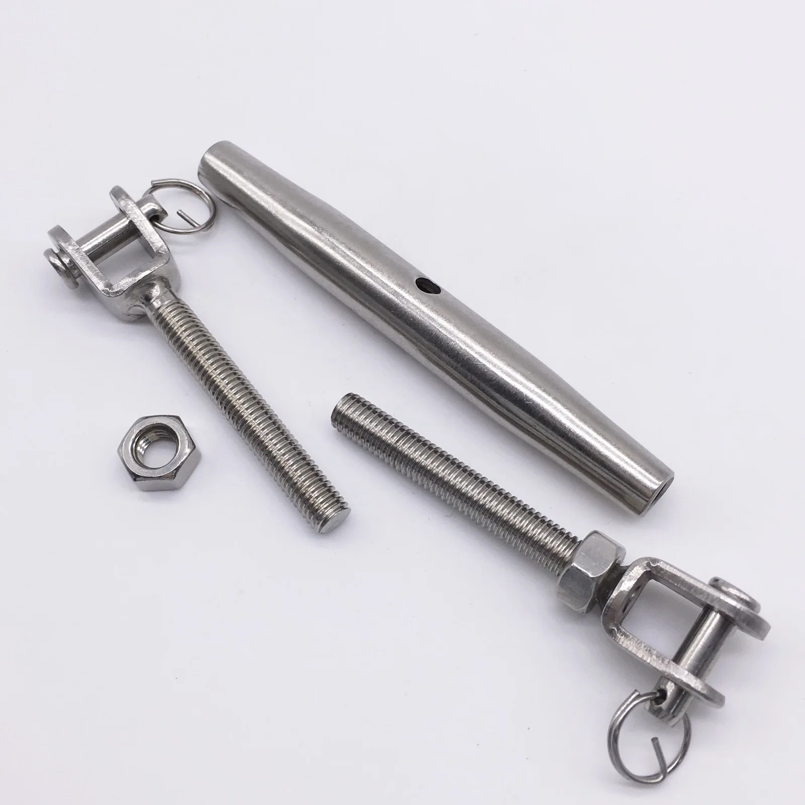 Wkooa M12 Stainless Steel 304 Closed-Body Tensile Structure Turnbuckle Jaw/Jaw