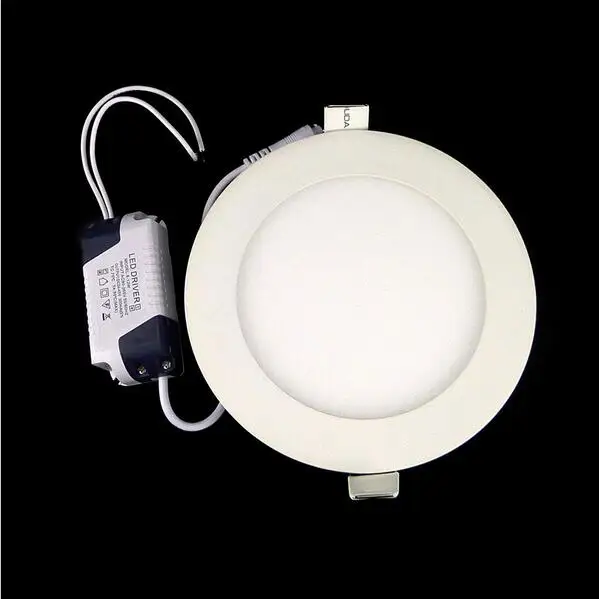 LED Downlight 3W / 6W / 9W / 12W / 15W / 18W Ultra Thin Design Ceiling Recessed Slim Round LED Panel Light for Kitchen Bathroom
