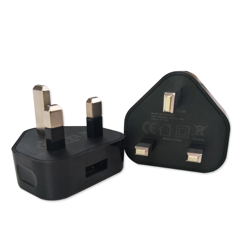 Spina adattatore UK 1 caricatore USB 5V1A per telefono spine di conversione Standard UK muro da viaggio in irlanda Singapore malesia