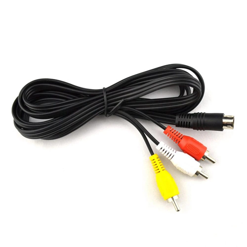 10pcs a lot AV Cable for SEGA Genesis 2 and 3 RCA Cord for SEGA Mega Drive 2 and 3