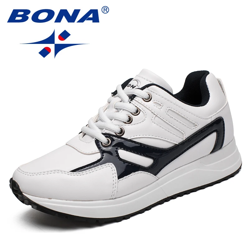 BONA-zapatillas de correr para mujer, zapatos atléticos con cordones, ligeros y rápidos, para correr al aire libre, novedad