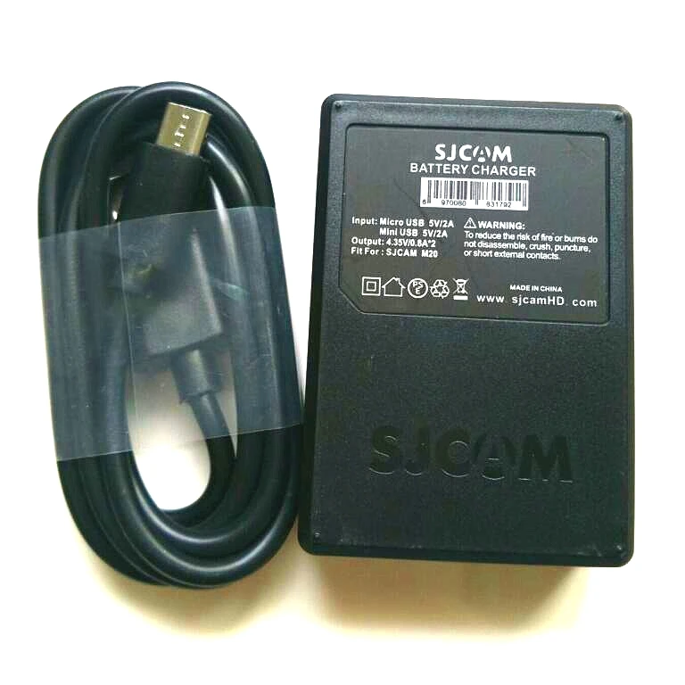 จัดส่งฟรี!!100% Original SJCAM 900MAhชาร์จLi-Onแบตเตอรี่และChargerและกรณีสำหรับSJCAM M20 WiFiกีฬากล้อง