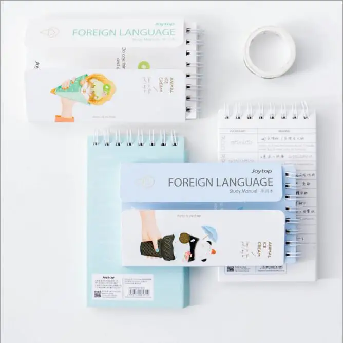 1PC Kawaii Foreign English Words Language Vocabulary Notebook Study Writing Reciting Book Planner Escolar Papelaria Stationery