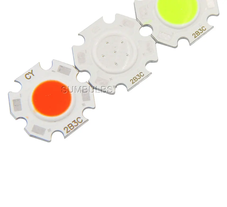 10 Stück Großverkauf Durchmesser 20 mm abgerundete COB-LED-Lichtquelle Chip an Bord 3 W 5 W 7 W grün blau rot warm natürlich kaltweiß Glühbirne DC – Detail 3