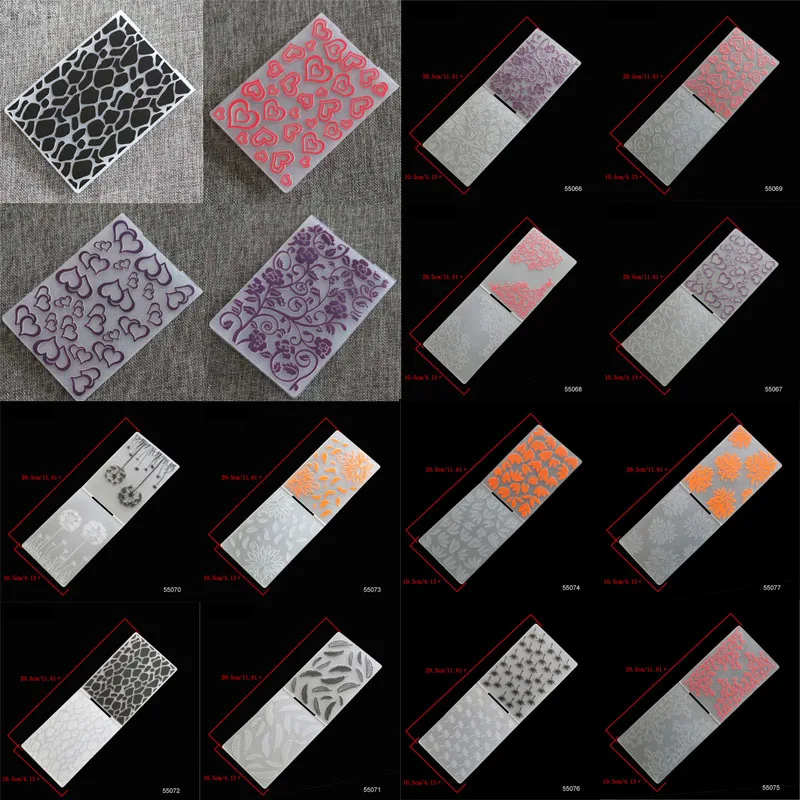 Card Making Paper Card Craft 12 Styles Plastic Template Embossing Folder Scrapbooking Wedding Decor 1 Pcs Photo Album