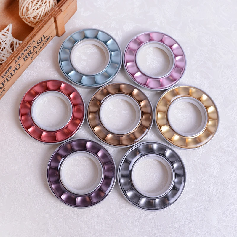 XWL 50Pcs Crystal Curtain Punch Ring Nano Circle Curtain Accessories DIY Silencer Mute Roman Rings Curtain Rods Eyelets Buckle