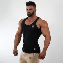 Canottiere da uomo camicia canotta da palestra abbigliamento fitness gilet senza maniche in cotone uomo canotte bodybuilding ropa hombre abbigliamento uomo abbigliamento