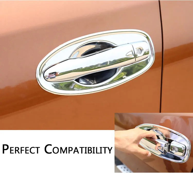 For Nissan X Trail 2015 T32 Luxurious Chrome Door Handle Cover 2013 2014 MK3 X-Trail Rogue Accessories Stickers Car Styling