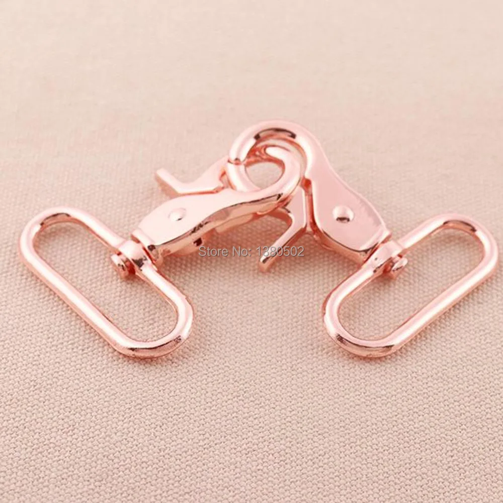 2pcs/lot Metal Rose gold color 55mm Swivel  Snap Hook Cilp Buckle for 38mm lanyard bag accessories