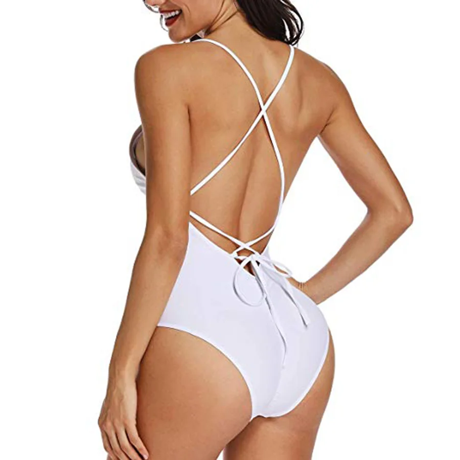 Girls Birthday Padded Sexy One Piece Swimsuit Birthday Girl & Entourage Women Fused Swimwear Backless Bather Monokini Beachwear