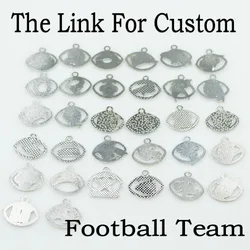 Football Charm 20pcs/lot Custom Football Sport Hanging Dangle Charms DIY Bracelet&Bangles Jewelry Accessory