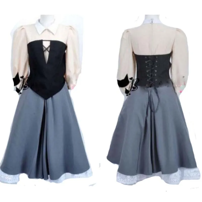 New Arrival Halloween Princess Aurora Maid Cosplay Costume Dress Full Set Custom Made