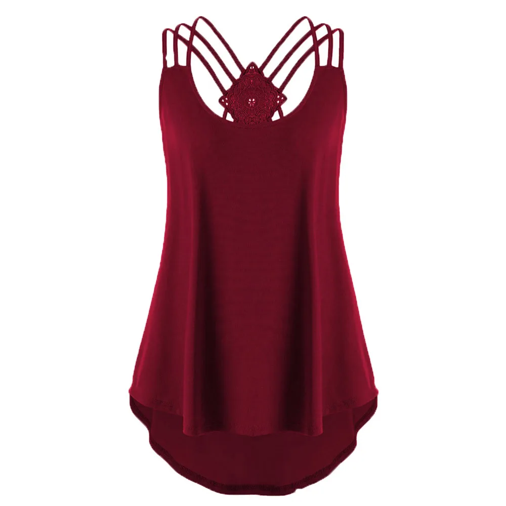 Sexy Female Bandage High Low Tank Tops Fashion Women Vest Sleeveless Womens Camisole Crop Tank Top Feminino Summer Woman Clothes