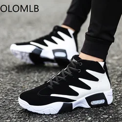 NEW Men Shoes High Top Casual Flat Lace-up Boots Male Sneakers Skateboard Sneakers running Travel shoes student teens