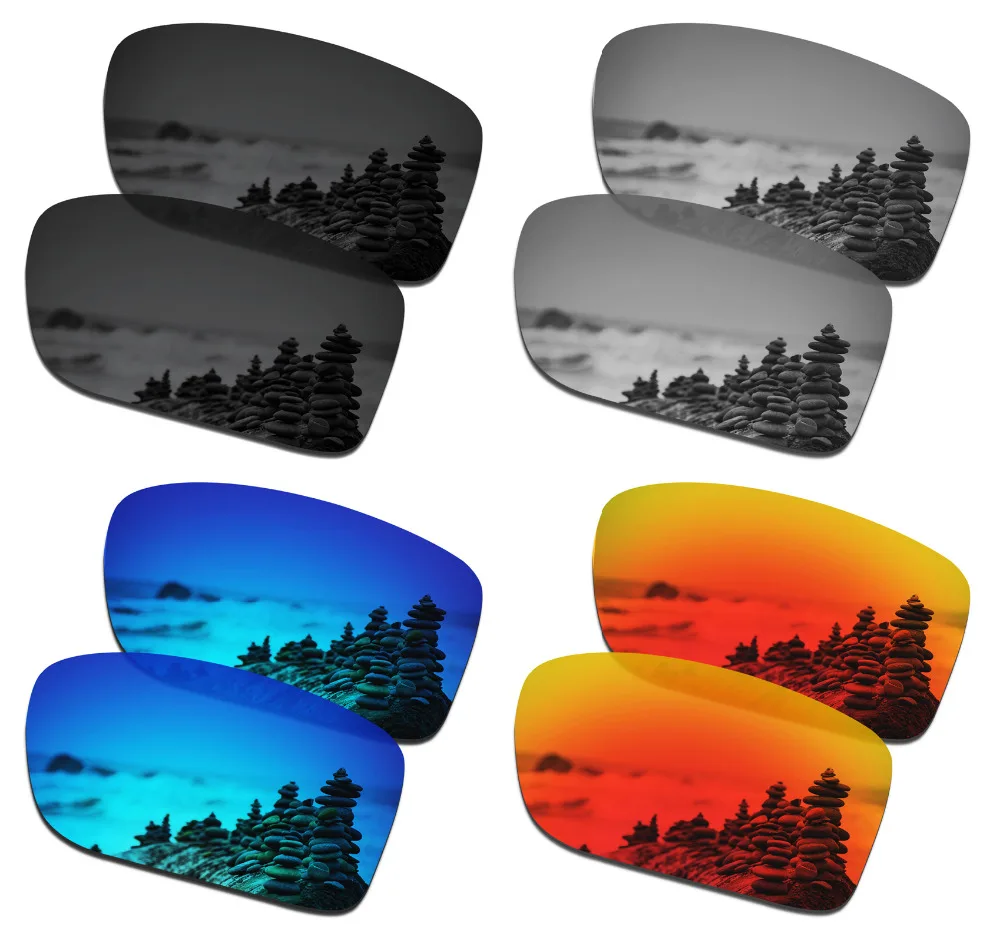 

SmartVLT 4 Pairs Polarized Sunglasses Replacement Lenses for Oakley Double Edge - 4 Colors