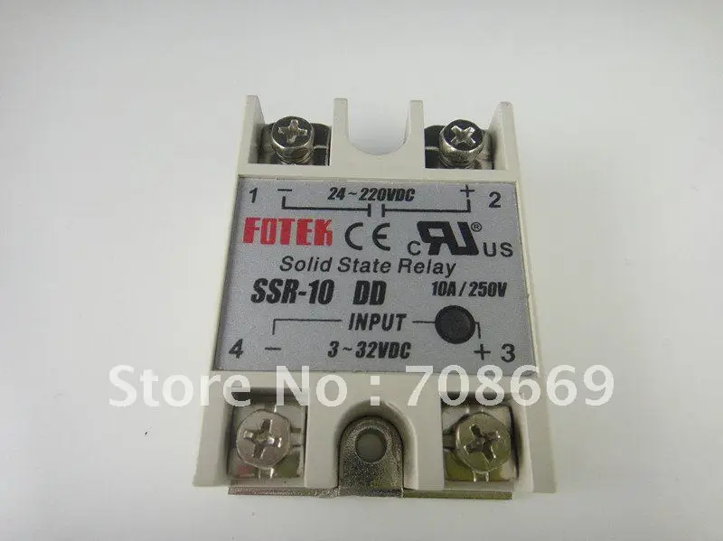 Solid State Relay SSR-10DD DC-DC 10A 3-32VDC 24-220VAC