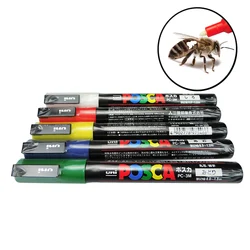 Rotulador de plástico para apicultor, marcador de abeja reina, 5 colores, blanco, amarillo, rojo, verde, azul, herramientas de abeja, 5 unidades por juego