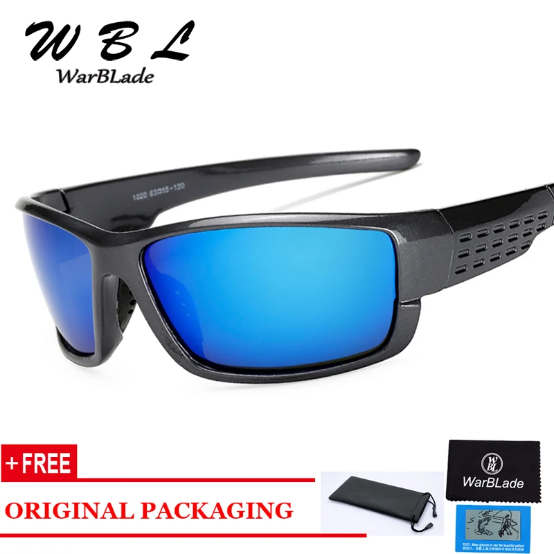 WarBLade 2019 New Polarized Sunglasses For Men Vintage Mirror Coating Driver Anti-glare Sun Glasses 100% UV400 Goggles Eyewears
