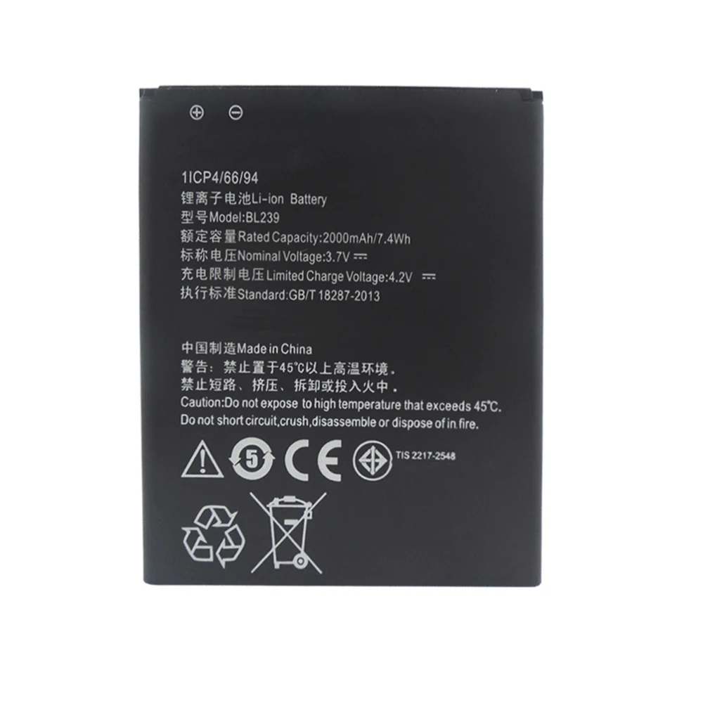 

2000mAh BL239 Battery for Lenovo A330E A399 A3500 A3500-HV mobile phone battery