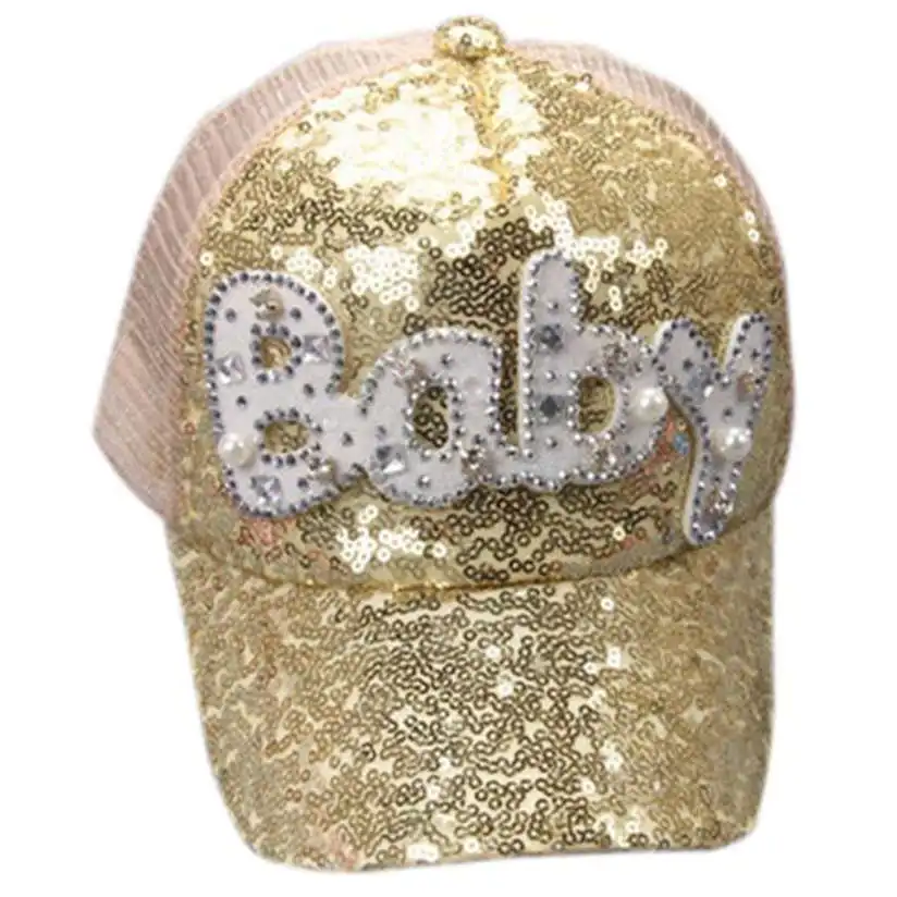 Kenka Baby Beanie For Boy Girls Child Kids Shining Sequins Baseball Cap Adjustable Snapback Hat Sun Hat Baseball Cap B0803