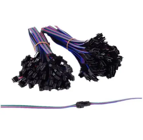 5 Pairs 15cm SM 4Pin 22AWG Wire Male and Female Connectors Pitch 2.54mm NEW