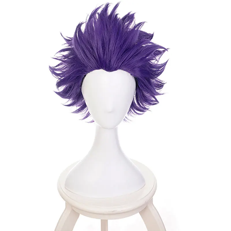 Boku Geen Hero Academia Shinsou Hitoshi Shinso Pruik Cosplay Kostuum Mijn Hero Academia Korte Paars Pruiken Synthetisch Haar + Pruik cap