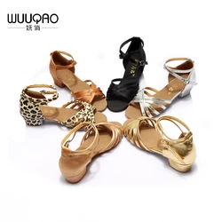 Ballroom Salsa Tango Latin Dance Shoes Low Heels Dancing For Kids Girls Children Women Ladies Free Shipping In Stock