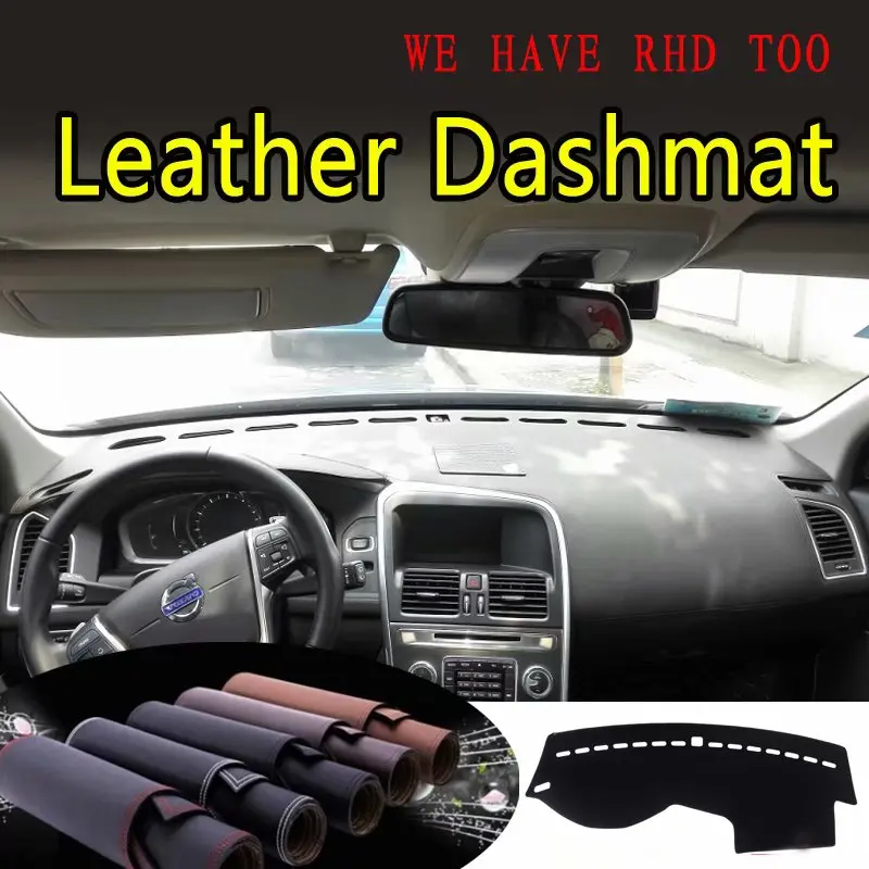 For Volvo xc60 2008 2009 2010 2011 2012 2018 Leather Dashmat Dashboard Cover Prevent Sunlight Pad Dash Mat Carpet Car Styling