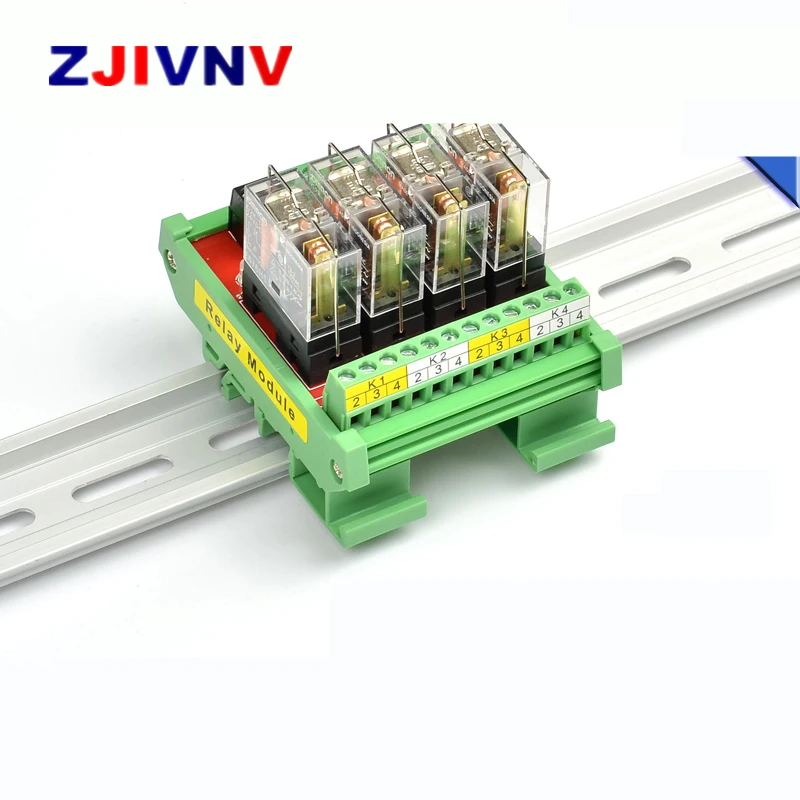 8 Channels DIN Rail Mount G2R-1 12V 24V DC Interface Relay Module PNP NPN compatible PLC Signal Isolation Amplifier Board