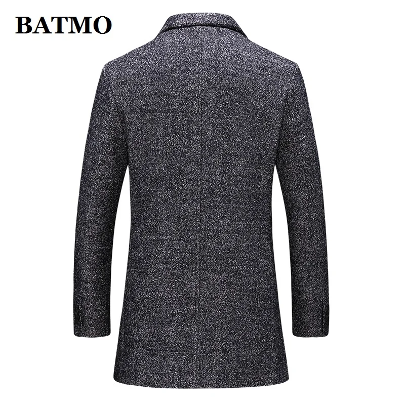 BATMO 2021 new arrival autumn high quality wool trench coat men,men's wool jackets plus-size M-5XL F15