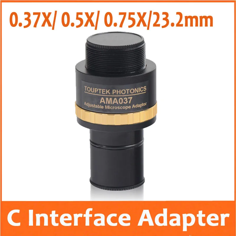 

0.37X 0.75X 0.5X Biological Stereo Microscope Eyepiece CCD C Interface Adapter for photograph Mounting Size 23.2mm 30mm 30.5mm