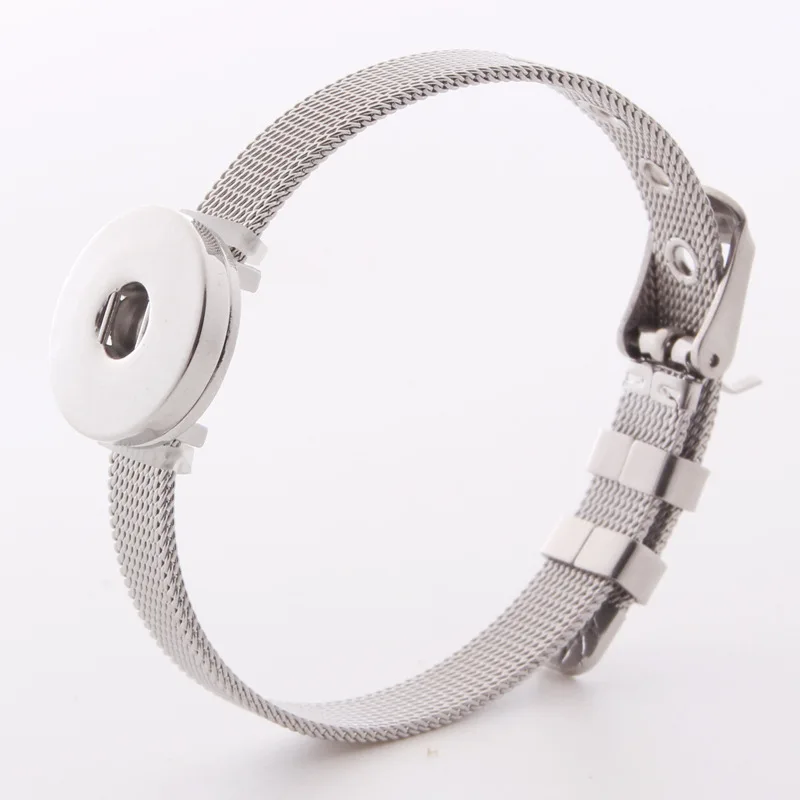 New Fashion SG0020 stainless steel slim snap bracelets Watchband Bangles fit 18MM snap buttons DIY accessories wholesale