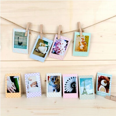 20 Pcs 9*6cm Paper Photos Frame For Instax Mini Film DIY Photo Albums Scrapbook Decorative Home Decor