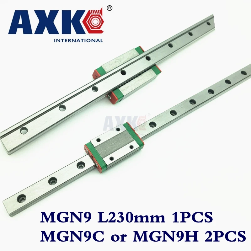 

2023 New Promotion Linear Rail Cnc Router Parts Axk Linear Guide Rail 230mm Mgn9 With 2pc Mgn Mgn9c Or Mgn9h Carriage