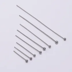 100pcs/Lot Stainless Steel Ball Head Pins 15 20 30 40 50mm Bright Headpins Findings For Diy Jewelry Making Supplies Accessories