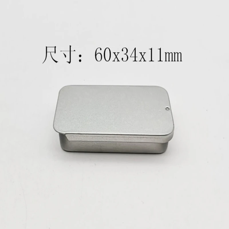 500pcs/lot 60*34*11mm Size Plain Slide Top Tin Box Rectangle Candy Case Storage Box Push and pull boxes