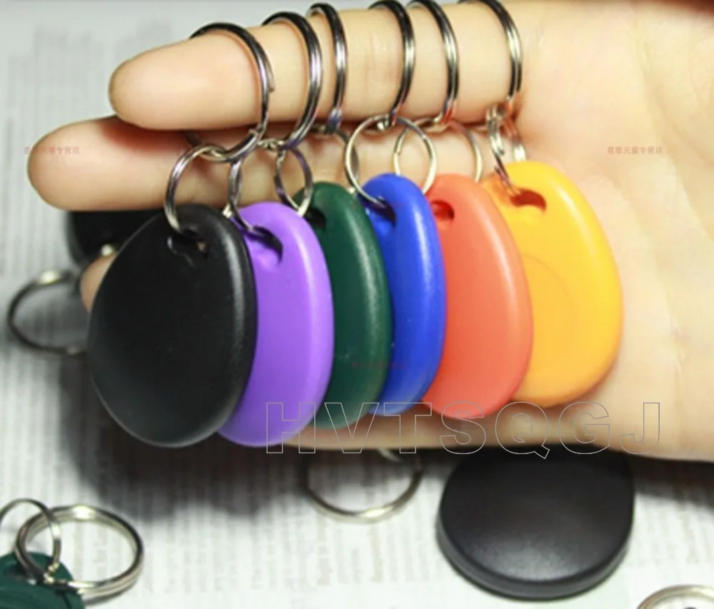 

10pcs 13.56MHz ISO14443A RFID 1K Keychains RFID ABS Key Fob ic f1108 Key Tag Color Black key token for lock system