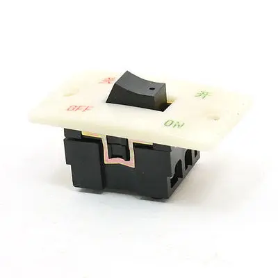 AC 380V 10A Green ON Red OFF Locking Rectangle Power Push Button Switch