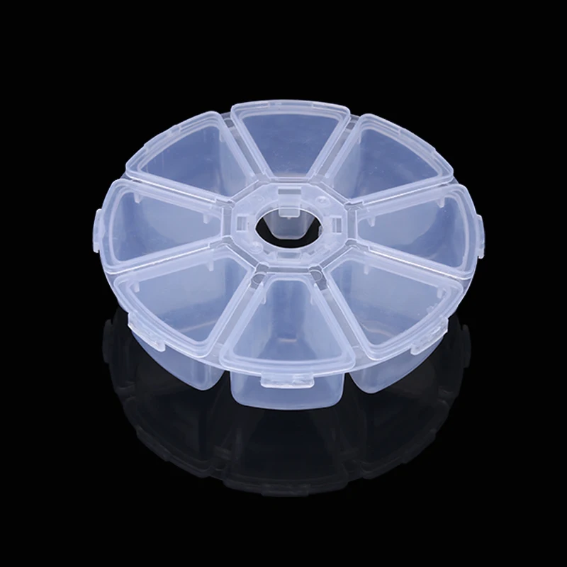 8 グリッドプラスチック透明収納ボックスネジコンポーネント電子部品の Smd オーガナイザーケース
