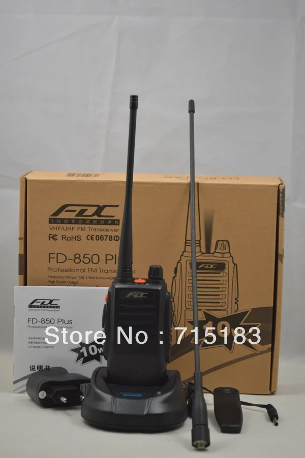 2013 New Arrival FD-Cộng Với 10 Watt UHF 400-470 MHz Chuyên Nghiệp FM Transceiver walkie talkie 10 km 10 wát không thấm nước ham radio