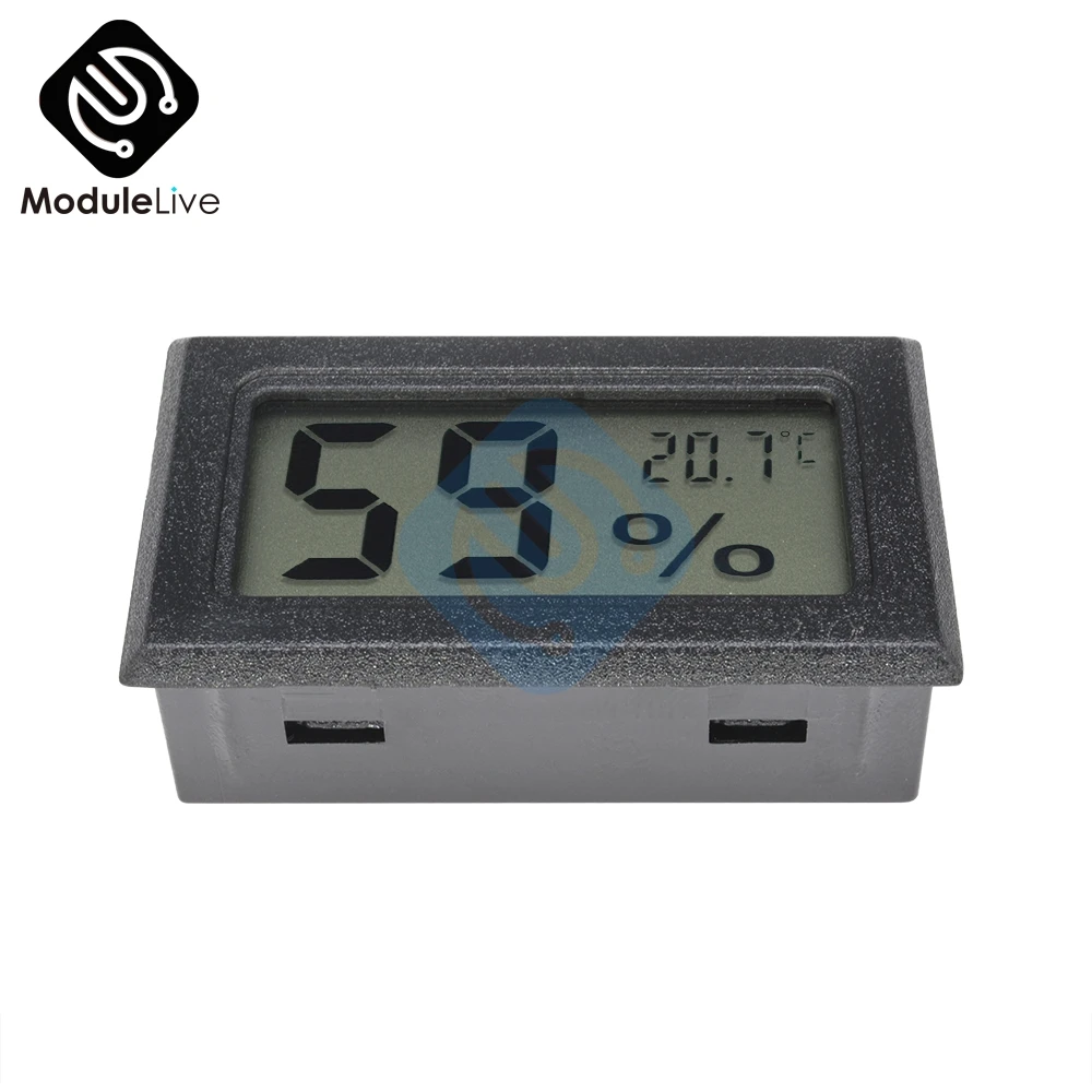 10PCS Mini LCD Digital Thermometer Hygrometer Temperature Indoor Convenient Temperature Sensor Humidity Meter Gauge Instruments