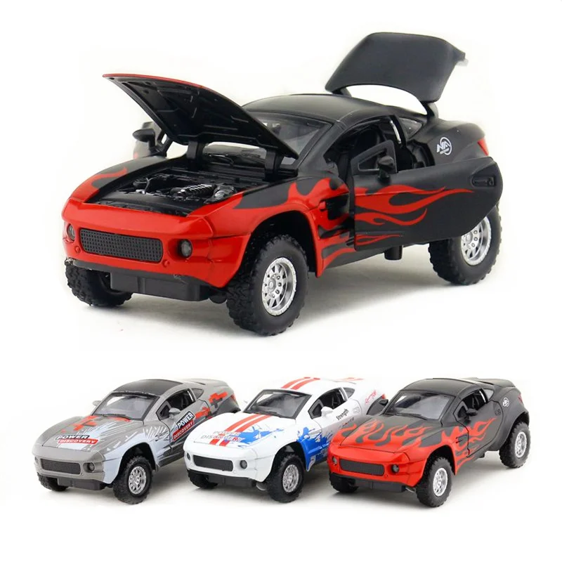 High-quality 1:32 Rally off-road sports car alloy model,simulation die-casting sound and light back muscle model,free shipping