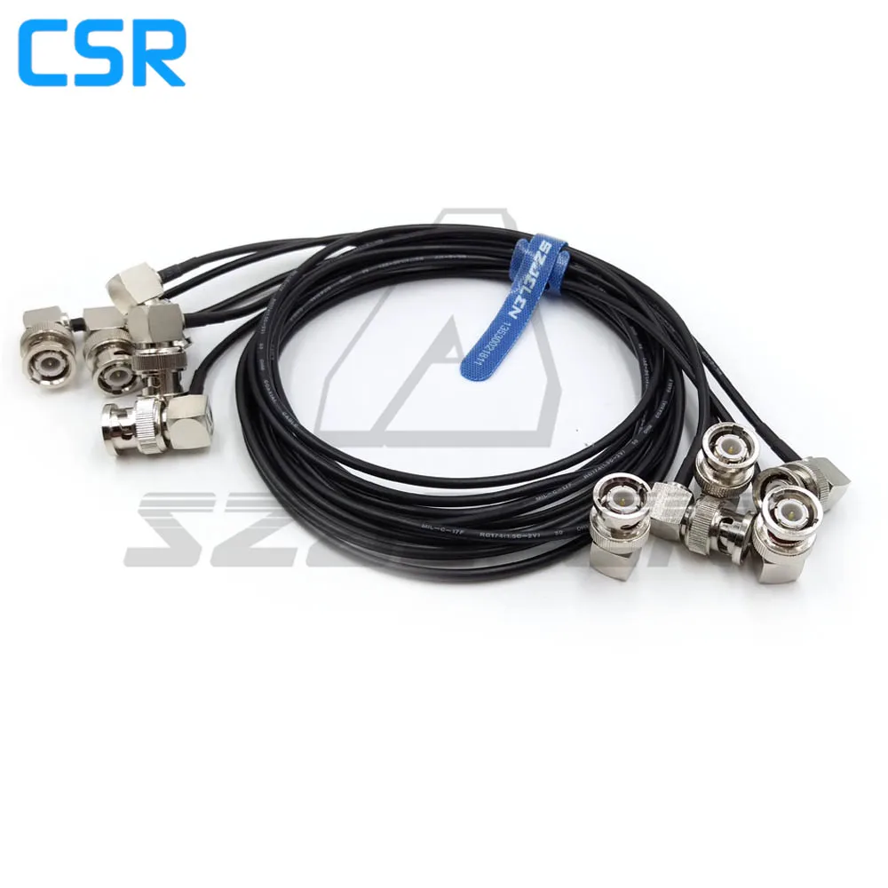 BNC plug to BNC plugs elbow, SDI pigtail. Camera RF coaxial cable, Very soft 50 ohm camera video signal SDI transmission line