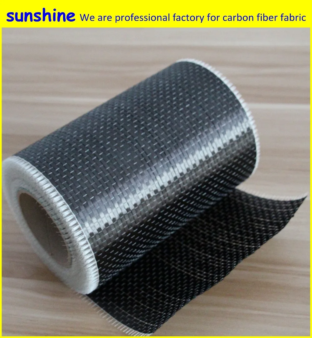 12K UD Carbon Fiber Cloth 200GSM 20cm Width Unidirection Carbon Fiber Fabric Bridge Repair Building Construction Reforcement