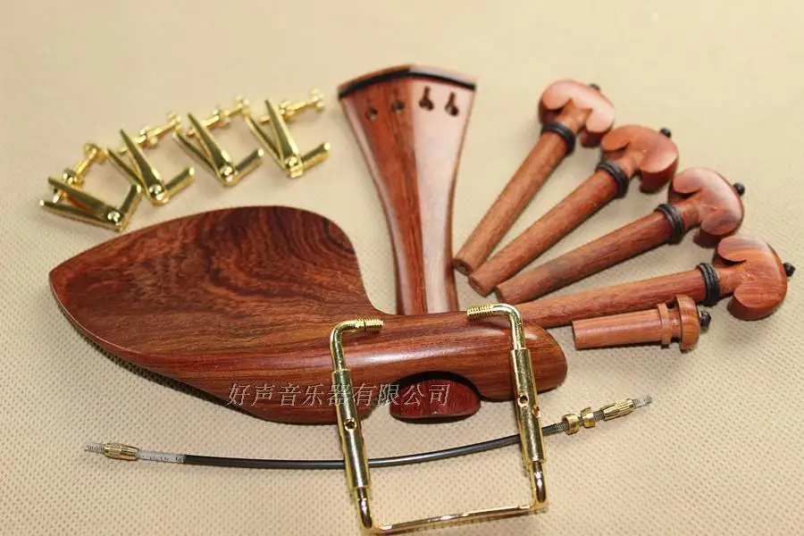 1 set 4/4 violin parts, rose wood violin accessories