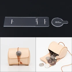 YOMDID Practical Bag Handmade Leather Template DIY Coin Purse Storage Bag Acrylic Version Pattern Design Stencil Leather Tools